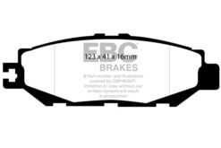 EBC Ultimax OEM Replacement Brake Pad Set DP1008 [Rear] - Image 2