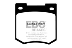 DP4106R EBC Yellowstuff Street and Track Brake Pad Set [Rear] - Image 2
