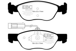 EBC Greenstuff 2000 Brake Pad Set (FRONT) DP21060 - Image 2