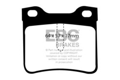 EBC Ultimax OEM Replacement Brake Pad Set DP1081 [Rear] - Image 2