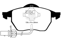 DP41114R EBC Yellowstuff Street and Track Brake Pad Set [Front] - Image 2