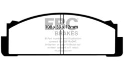 EBC Greenstuff 2000 Brake Pad Set (FRONT) DP2112 - Image 2