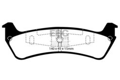 EBC Ultimax OEM Replacement Brake Pad Set DP1201 [Rear] - Image 2