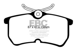 Alternative view of EBC Ultimax OEM Replacement Brake Pad Set DP1218 [Rear]