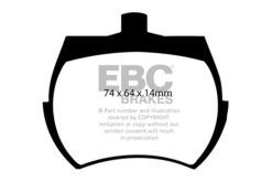 DP4127R EBC Yellowstuff Street and Track Brake Pad Set [Front] - Image 2