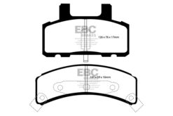 Alternative view of DP41273R EBC Yellowstuff Street and Track Brake Pad Set [Front]