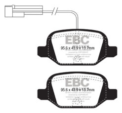 EBC Ultimax OEM Replacement Brake Pad Set DP1338/2 [Rear] - Image 2