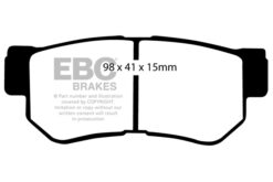 DP41392R EBC Yellowstuff Street and Track Brake Pad Set [Rear] - Image 2