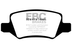 EBC Ultimax OEM Replacement Brake Pad Set DP1438 [Rear] - Image 2