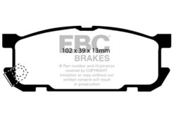 Alternative view of DP41453R EBC Yellowstuff Street and Track Brake Pad Set [Rear]
