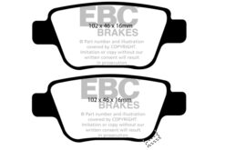 EBC Ultimax OEM Replacement Brake Pad Set DP1519 [Rear] - Image 2
