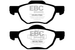 Alternative view of DP41525R EBC Yellowstuff Street and Track Brake Pad Set [Front]