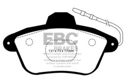 DP41526R EBC Yellowstuff Street and Track Brake Pad Set [Rear] - Image 2