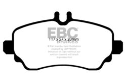 Alternative view of EBC Greenstuff 2000 Brake Pad Set (FRONT) DP21555