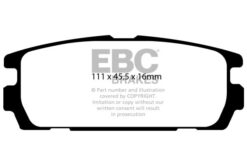 EBC Ultimax OEM Replacement Brake Pad Set DP1565 [Rear] - Image 2