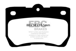 Alternative view of EBC Ultimax OEM Replacement Brake Pad Set DP1586 [Rear]