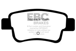 DP41599R EBC Yellowstuff Street and Track Brake Pad Set [Rear] - Image 2