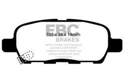EBC Ultimax OEM Replacement Brake Pad Set DP1666 [Rear] - Image 2