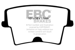 DP41722R EBC Yellowstuff Street and Track Brake Pad Set [Rear] - Image 2