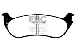 Alternative view of DP41805R EBC Yellowstuff Street and Track Brake Pad Set [Rear]