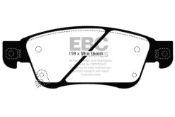 Alternative view of DP41807R EBC Yellowstuff Street and Track Brake Pad Set [Front]