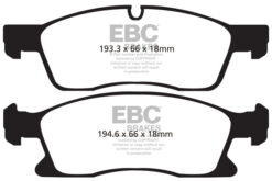Alternative view of DP41871R EBC Yellowstuff Street and Track Brake Pad Set [Front]