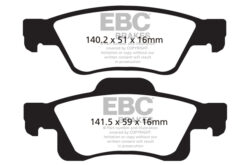 DP41872R EBC Yellowstuff Street and Track Brake Pad Set [Rear] - Image 2