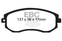 EBC Greenstuff 2000 Brake Pad Set (FRONT) DP21884 - Image 2