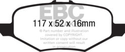 EBC Ultimax OEM Replacement Brake Pad Set DP1887 [Rear] - Image 2