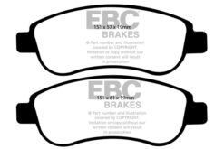 Alternative view of DP41951R EBC Yellowstuff Street and Track Brake Pad Set [Front]