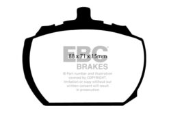 Alternative view of DP4240R EBC Yellowstuff Street and Track Brake Pad Set [Front]