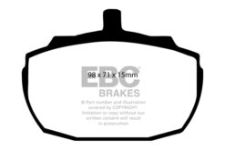 Alternative view of DP4243R EBC Yellowstuff Street and Track Brake Pad Set [Front]