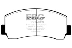 Alternative view of DP4289R EBC Yellowstuff Street and Track Brake Pad Set [Front]