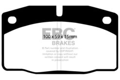 Alternative view of DP4325R EBC Yellowstuff Street and Track Brake Pad Set [Front]