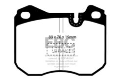 Alternative view of DP4345R EBC Yellowstuff Street and Track Brake Pad Set [Front]