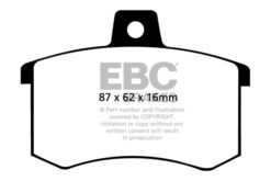 Alternative view of DP4370R EBC Yellowstuff Street and Track Brake Pad Set [Rear]
