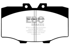 Alternative view of DP4380R EBC Yellowstuff Street and Track Brake Pad Set [Front]