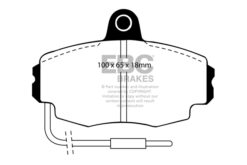 Alternative view of DP4426R EBC Yellowstuff Street and Track Brake Pad Set [Front]