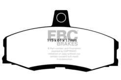 Alternative view of DP4438R EBC Yellowstuff Street and Track Brake Pad Set [Front]