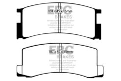 DP457 EBC Yellowstuff Street and Track Brake Pad Set [Rear] - Image 2