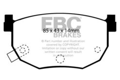Alternative view of DP4528R EBC Yellowstuff Street and Track Brake Pad Set [Rear]