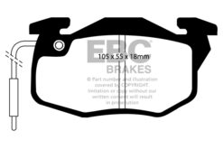 Alternative view of DP4545R EBC Yellowstuff Street and Track Brake Pad Set [Front]