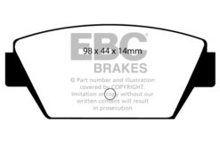 Alternative view of DP4576R EBC Yellowstuff Street and Track Brake Pad Set [Rear]