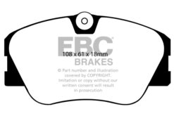 EBC Greenstuff 2000 Brake Pad Set (FRONT) DP2577 - Image 2