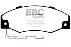 Alternative view of DP4604R EBC Yellowstuff Street and Track Brake Pad Set [Front]