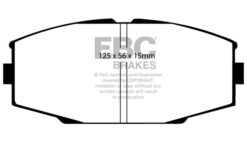 Alternative view of DP4610R EBC Yellowstuff Street and Track Brake Pad Set [Front]