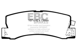 Alternative view of DP4628R EBC Yellowstuff Street and Track Brake Pad Set [Rear]