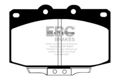 Alternative view of DP4763R EBC Yellowstuff Street and Track Brake Pad Set [Front]