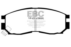 Alternative view of DP4830R EBC Yellowstuff Street and Track Brake Pad Set [Front]