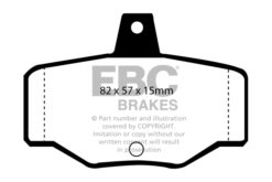 Alternative view of DP4834R EBC Yellowstuff Street and Track Brake Pad Set [Rear]